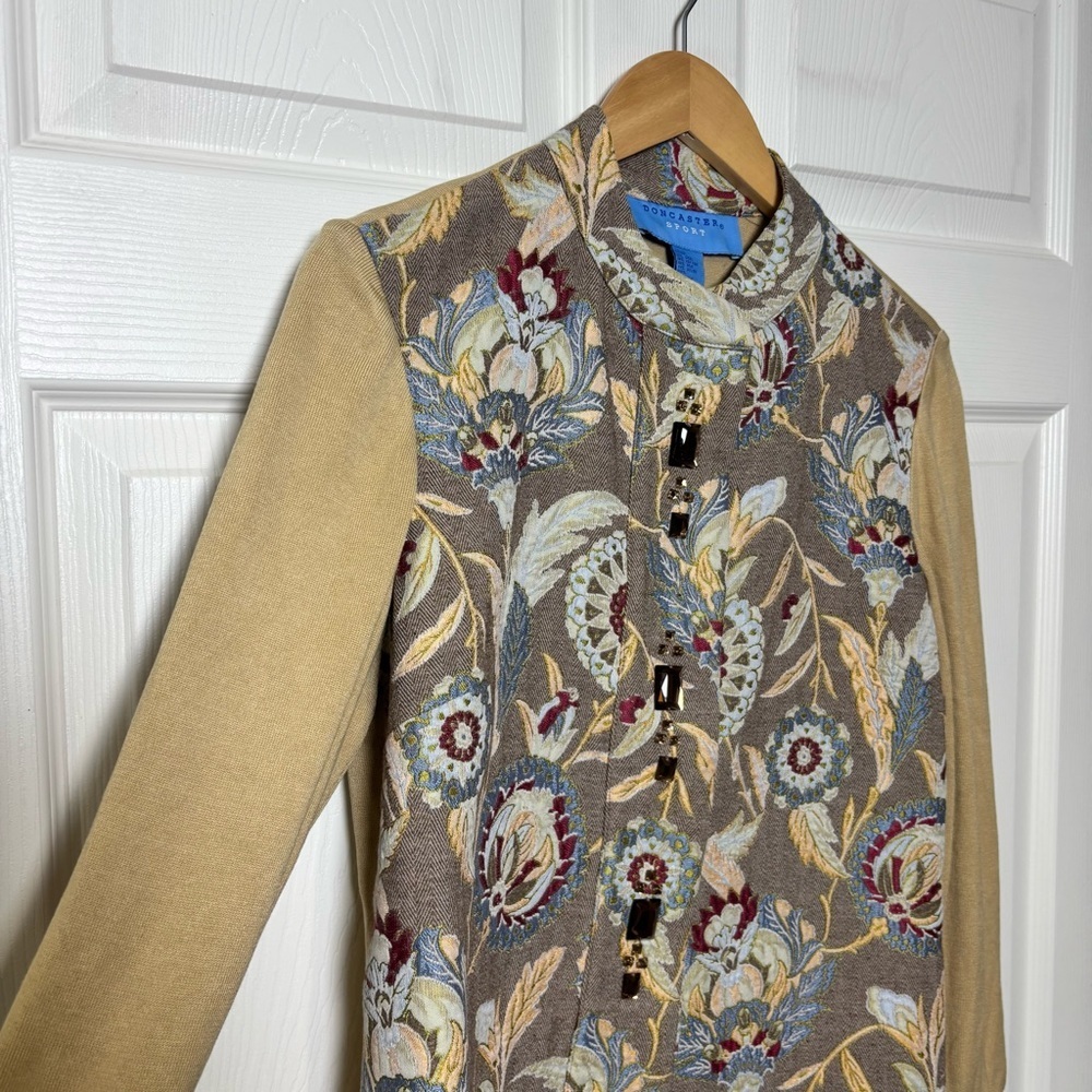 Doncaster Cottagecore Tapestry Jacket Womens 10 Wool Silk Blend Victorian Luxury - Picture 4 of 13